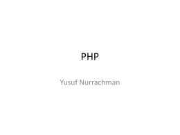 Pertemuan_php - Official Site of YUSUF NURRACHMAN, ST