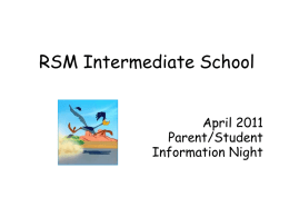 RSM Parent/Student Information Presentation