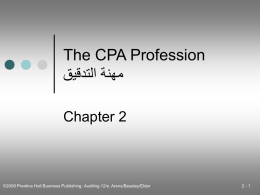 Chapter 2 &ndash; The CPA Profession