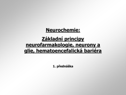Neurochemie - přednáška 1