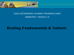 Power Point Chapter 10 CCNA1