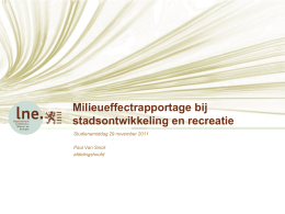 Presentatie Milieueffectrapportage stadsontwikkeling en recreatie