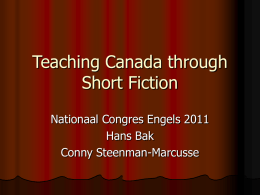 Teaching Canada through Short Fiction
