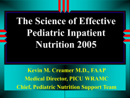 Pediatric Nutrition: A Multidisciplinary Approach