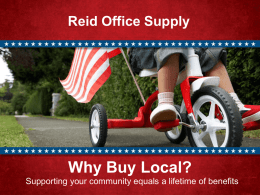 Buy Local - Reid Office Supply