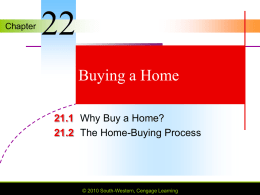 Chapter 22 Buying a Home