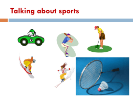 Talking about sports - Educastur Hospedaje Web