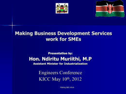 (kim) annual business awards - The Institution of Engineers of Kenya