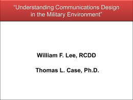 TCOM Understanding Communication Design in Military