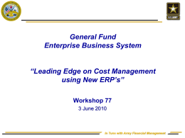 Leading Edge on Cost Management Using New ERPs