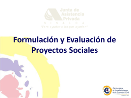 “Formulación y Evaluación de Proyectos Sociales” (Julio Domínguez)