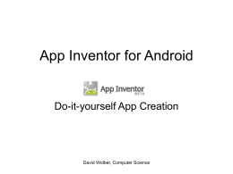 App Inventor for Android - USF Computer Science Department