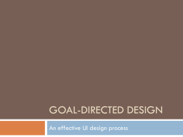 Goal-Directed Design - Electrical Engineering & Computer Science