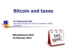 Bitcoin and taxes - Bitcoinference 2015