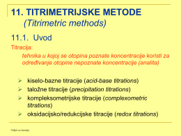 Poglavlje 11 Titrimetrijske metode