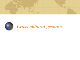 Cross-cultural gestures