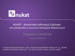 NUKAT - Stowarzyszenie Bibliotekarzy Polskich