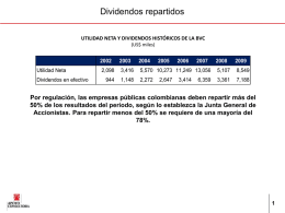 Dividendos repartidos - Bolsa de Valores de Lima