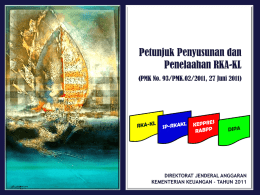 PMK Petunjuk Penyusunan & Penelaahan RKA-K/L