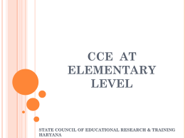 CCE at Elementary Level