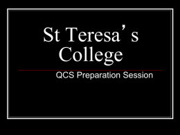2012 Intro QCS Practice + CCEs