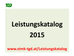 TGD-Leistungskatalog 2015 ppt.