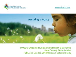 Commision for a Sustainable London 2012