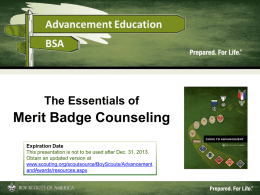A Guide for Merit Badge Counseling