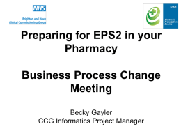 Preparing for EPS in Your Pharmacy