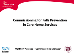 Commissioning for Falls Prevention in Care Home Services