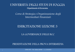 Lezione-3-Esercitazione - Universit&agrave; degli Studi di Foggia