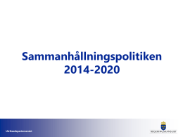 Sammanhållningspolitiken 2014-2020