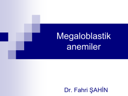 Megaloblastik Anemiler - Hematolog Doç. Dr. Fahri ŞAHİN