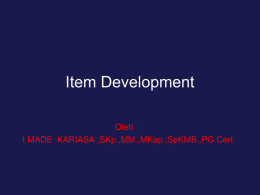 materi item dev newes