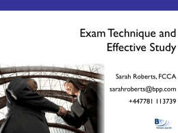 Exam technique and effective study methods 11