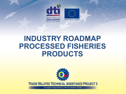 Processed Fishery Products Roadmap