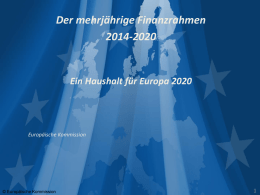 Der mehrjährige Finanzrahmen 2014-2020