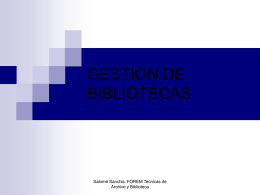 GESTIÓN DE BIBLIOTECAS