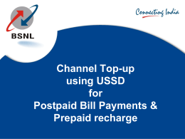 Channel Topup using USSD