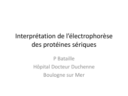 interpretation electrophorese proteines