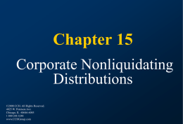 Corporate Nonliquidating Distributions