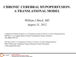 Chronic Cerebral Hypoperfusion: A Translational Model