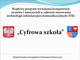 "Cyfrowa szkoła" - prezentacja ppt