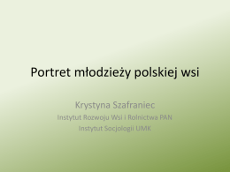 (Społeczny) portret młodzieży polskiej wsi