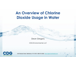 Chlorine Dioxide Usage in Drinking Water
