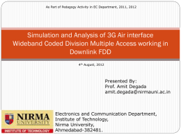 “Simulation of 3G Air Inteface Wideband Coded
