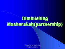 Diminishing Musharakah(partnership)