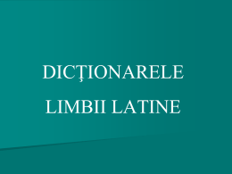 Dicţionar Latin