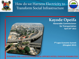 - Lagos Economic Summit 2016
