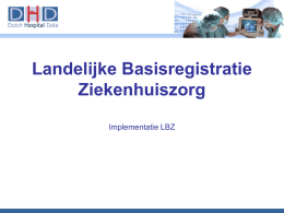 Implementatie LBZ - Dutch Hospital Data